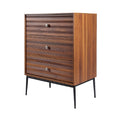 Titel: "Moderne Houten Ladekast met Drie Lades"