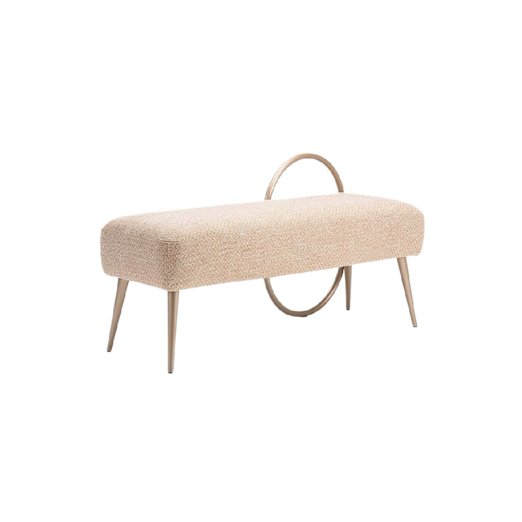 **Moderne Bank met Ronde Basis**